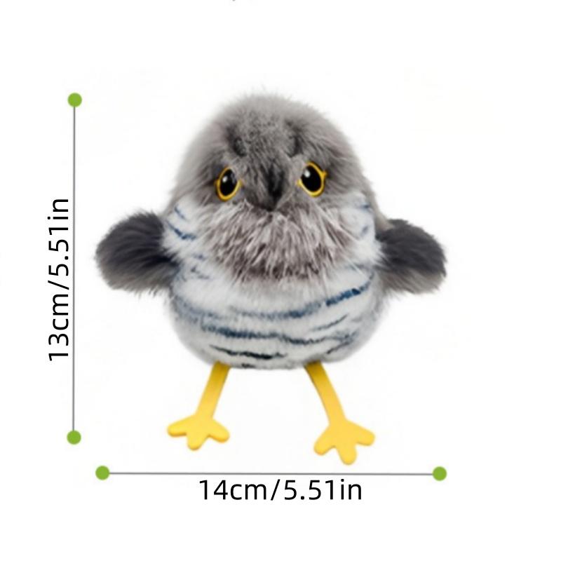 Электрическая игрушка для кошек с индукционным движением, гравитационно трясущаяся птица, перезаряжаемые хлопающие игрушки для кошек, активируемые движением для охоты в помещении серый